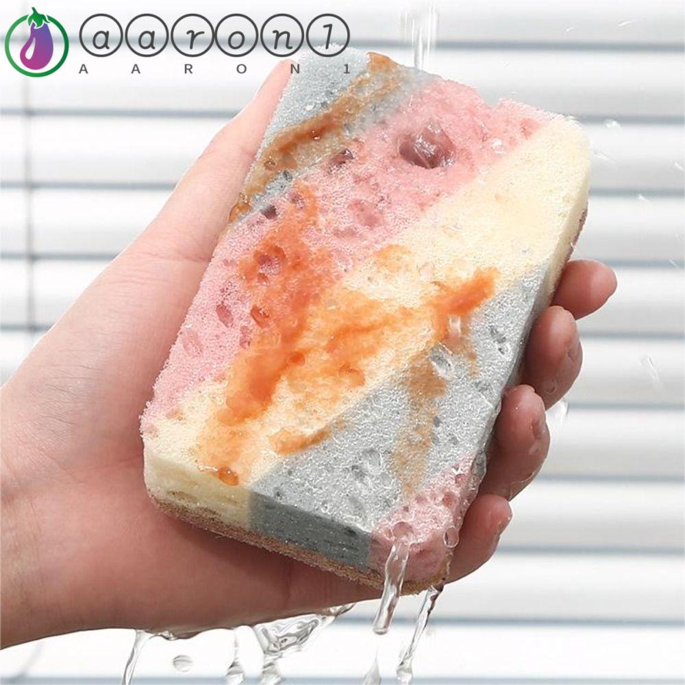 AARON1 Set 1 / 5 Miếng Xốp Cotton Hai Mặt Dùng Để Lau Chùi Vệ Sinh Nhà Bếp