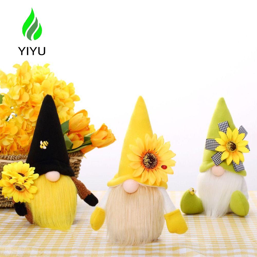 YIYU Bumble Bee Gnomes Phụ Kiện Trang Trí Cửa Sổ Để Bàn Họa Tiết Chú Ong Dễ Thương Sáng Tạo Nghệ Thuật