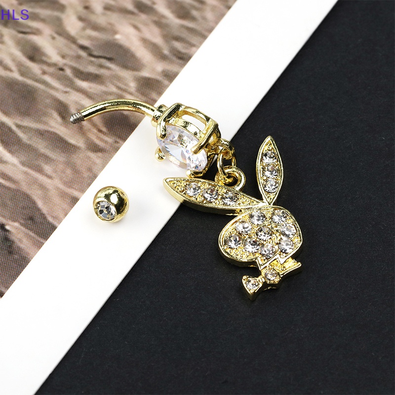 Khuyên Rốn Hình Thỏ Hoạt Hình Bằng Thép Không Gỉ