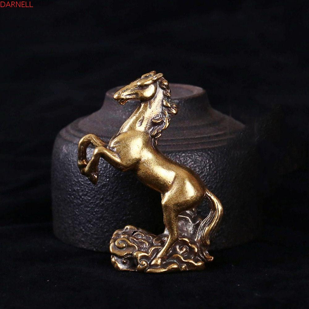 DARNELL Tượng Ngựa Bằng Đồng Thau Nguyên Chất Thủ Công Để Bàn Trang Trí Nội Thất