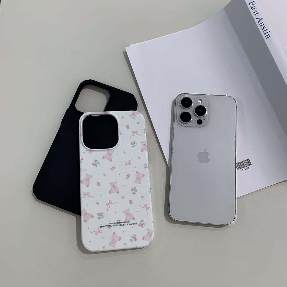 Ốp Điện Thoại Cứng Hình Gấu Cho iphone 11 12 12pro 12promax 13 13pro 13promax 14 14pro 14promax 15 15pro 15promax