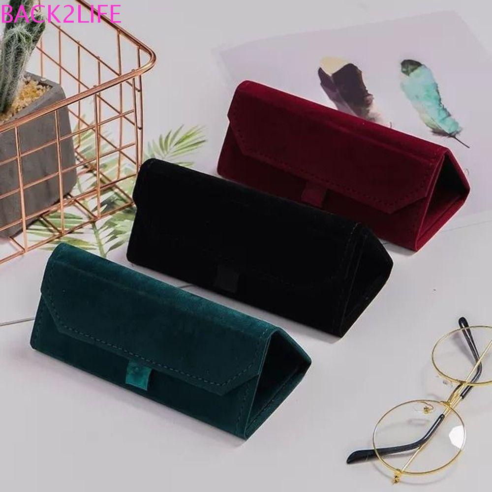 BACK2LIFE Vỏ Bọc Bảo Vệ Mắt Kính Bằng Nhung Phủ Lông Kiểu Dáng Đơn Giản Tinh Tế Sang Trọng Cho