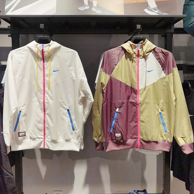 Áo Khoác Thể Thao Nike100% Chính Hãng Thêu Logo Có Mũ Trùm Phối Màu Cá Tính Dành Cho Nam