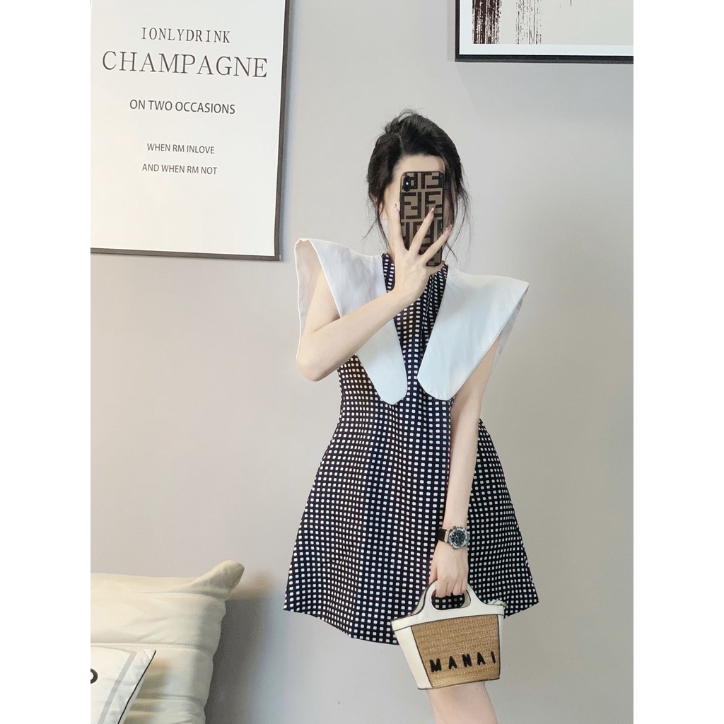 Đầm Ngắn Dáng Ôm Thời Trang Mùa Hè 2023 Phong Cách Phương Tây Cổ Điển Dành Cho Nữ