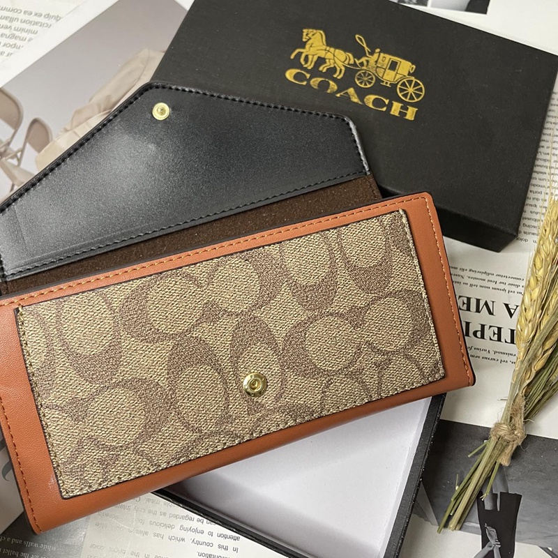 Ví Cầm Tay COACH7242 Sức Chứa Lớn Màu Tương Phản Thời Trang Cho Nữ