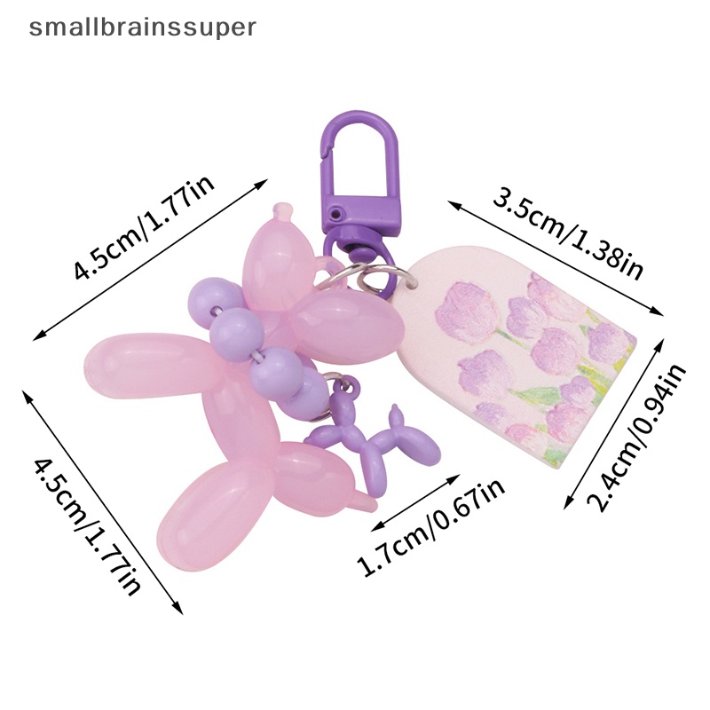 Móc Khóa Hình Chú Cún Và Bong Bóng Màu Kẹo Ngọt Thời Trang Dành Cho Nữ