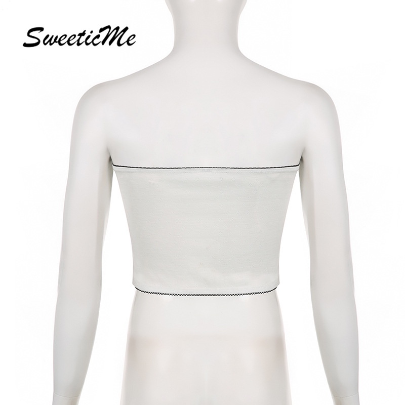 Áo Ống Thắt Nơ Phối Ren Màu Tương Phản Thời Trang 2023 Cho Nữ