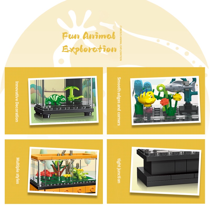 Đồ chơi trẻ em Tương thích với LEGO Lắp Ráp Hồ Cá Sáng Tạo Cho Bé