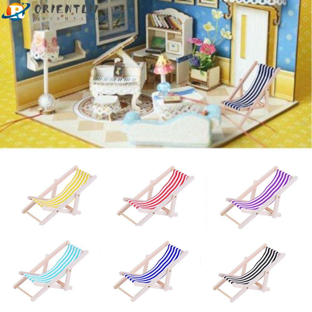 ORIENTLII Ghế Bãi Biển Tỉ Lệ 1: 12 Trang Trí Nhà Búp Bê