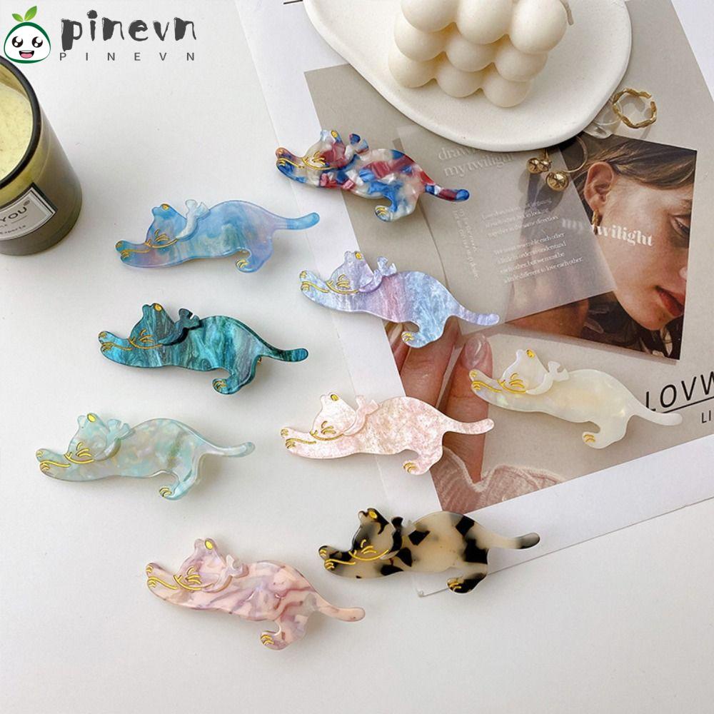 PINEVN 2 Kẹp Tóc Hình Mèo Thời Trang