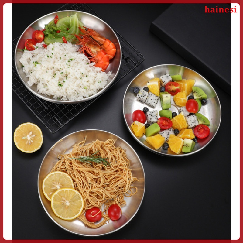 Đĩa Đựng Sushi / Mì Pasta / Trái Cây Bằng Kim Loại Chịu Nhiệt Dành Cho Trẻ Em