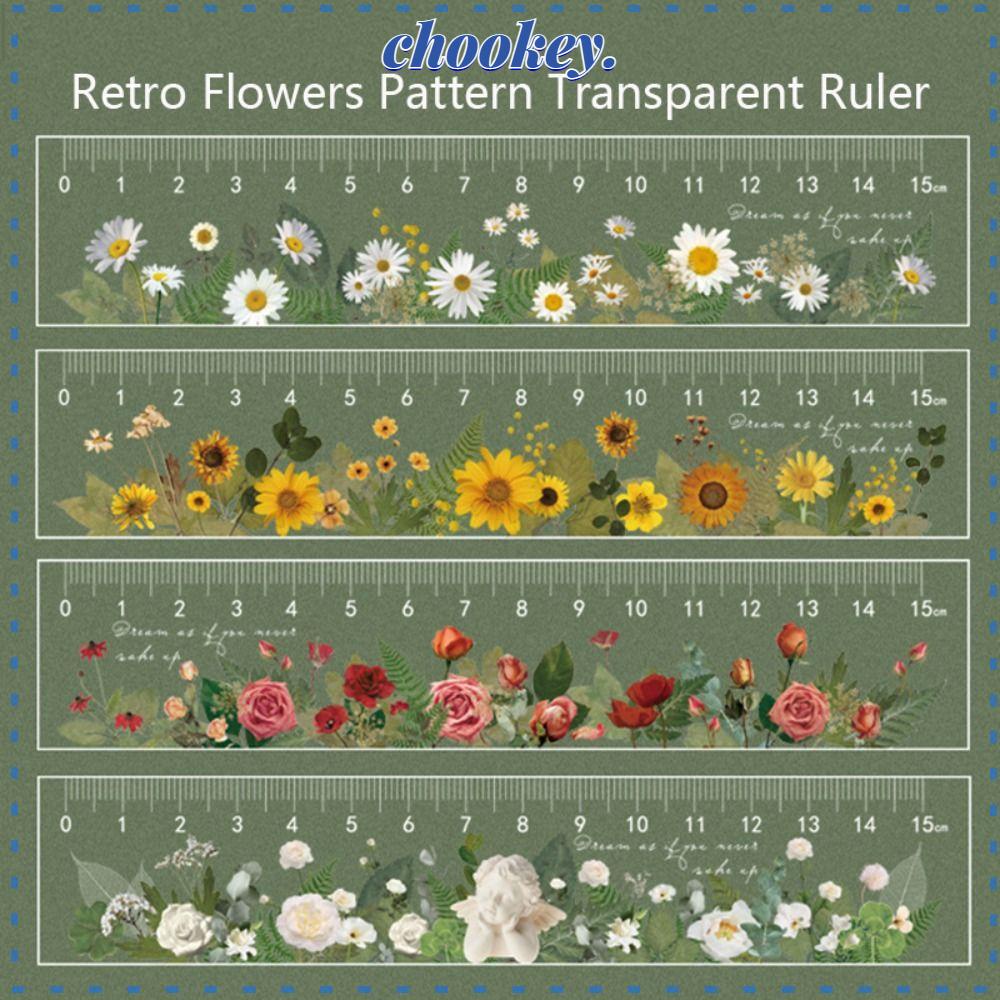 CHOOKEY Set 5 Thước Kẻ Thẳng Dài 15cm Bằng Nhựa Trong Suốt Chất Lượng Cao Cho Học Sinh / Văn Phòng