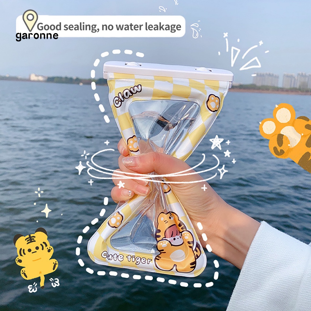 Túi Đựng Điện Thoại Chống Thấm Nước Họa Tiết Hoạt Hình Dễ Thương Kèm Dây Đeo Tiện Dụng