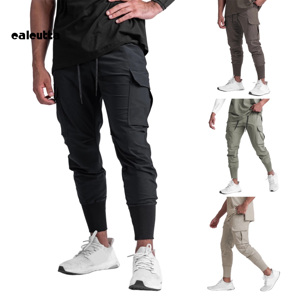 Quần Thể Thao Dài Dây Rút Co Giãn Khô Nhanh Nhiều Túi Màu Sắc Thời Trang Mùa Hè Cho Nam