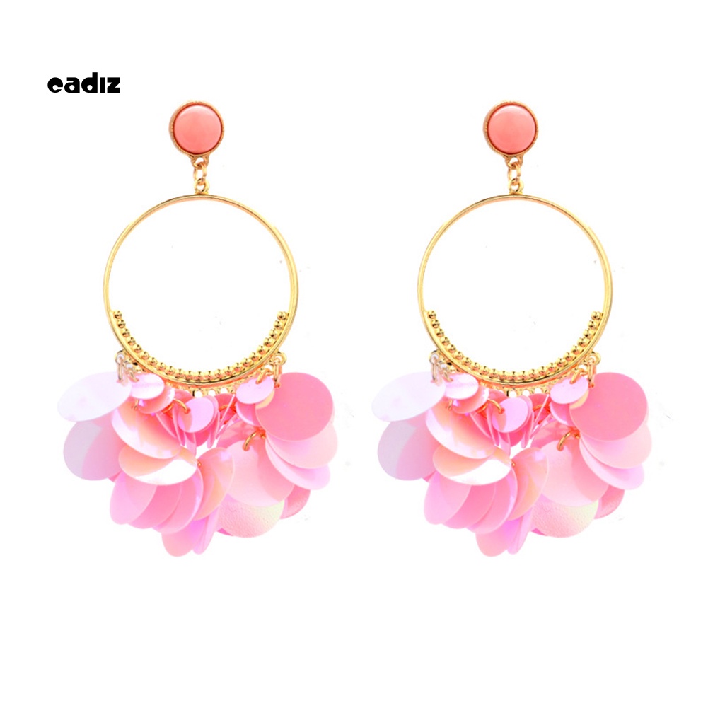 Hoa Tai Dáng Dài Phối Tua Rua Phong Cách Bohomian