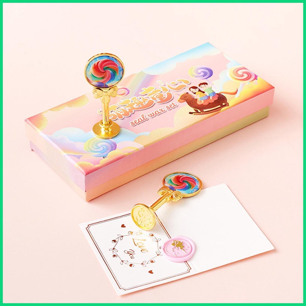 Bộ Dụng Cụ Đóng Dấu Sáp Niêm Phong Tem Thư Dùng Làm Thẻ Thủ Công