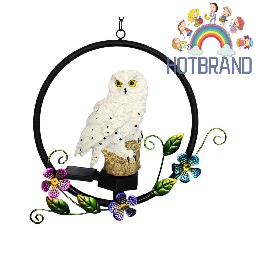 Đèn LED IP65 Hình Chim Cú Hoạt Động Bằng Năng Lượng Mặt Trời Kèm Móc Treo Tiện Dụng Trang