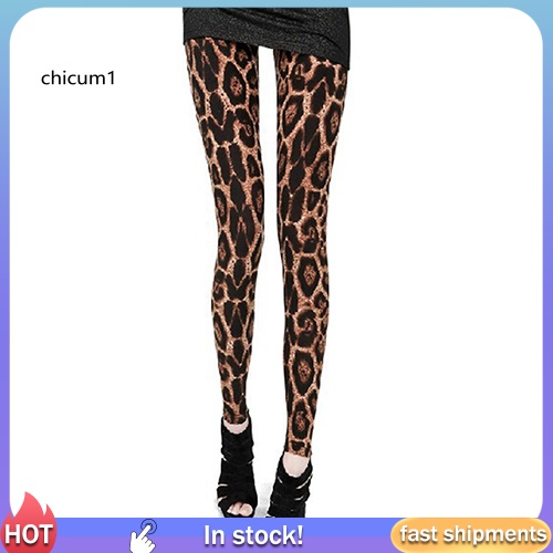 Quần Leggings Họa Tiết Da Báo Thời Trang Dành Cho Nữ
