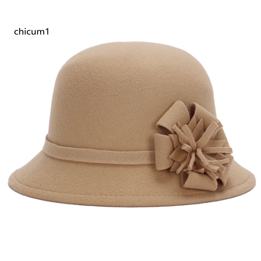 Mũ Bucket Chất Liệu Len Màu Sắc Nhã Nhặn Xinh Xắn
