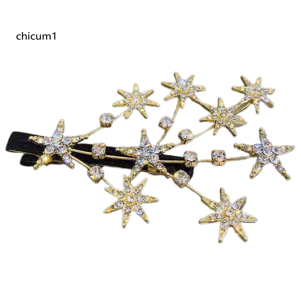 Kẹp Tóc Hình Ngôi Sao Đính Đá Lấp Lánh