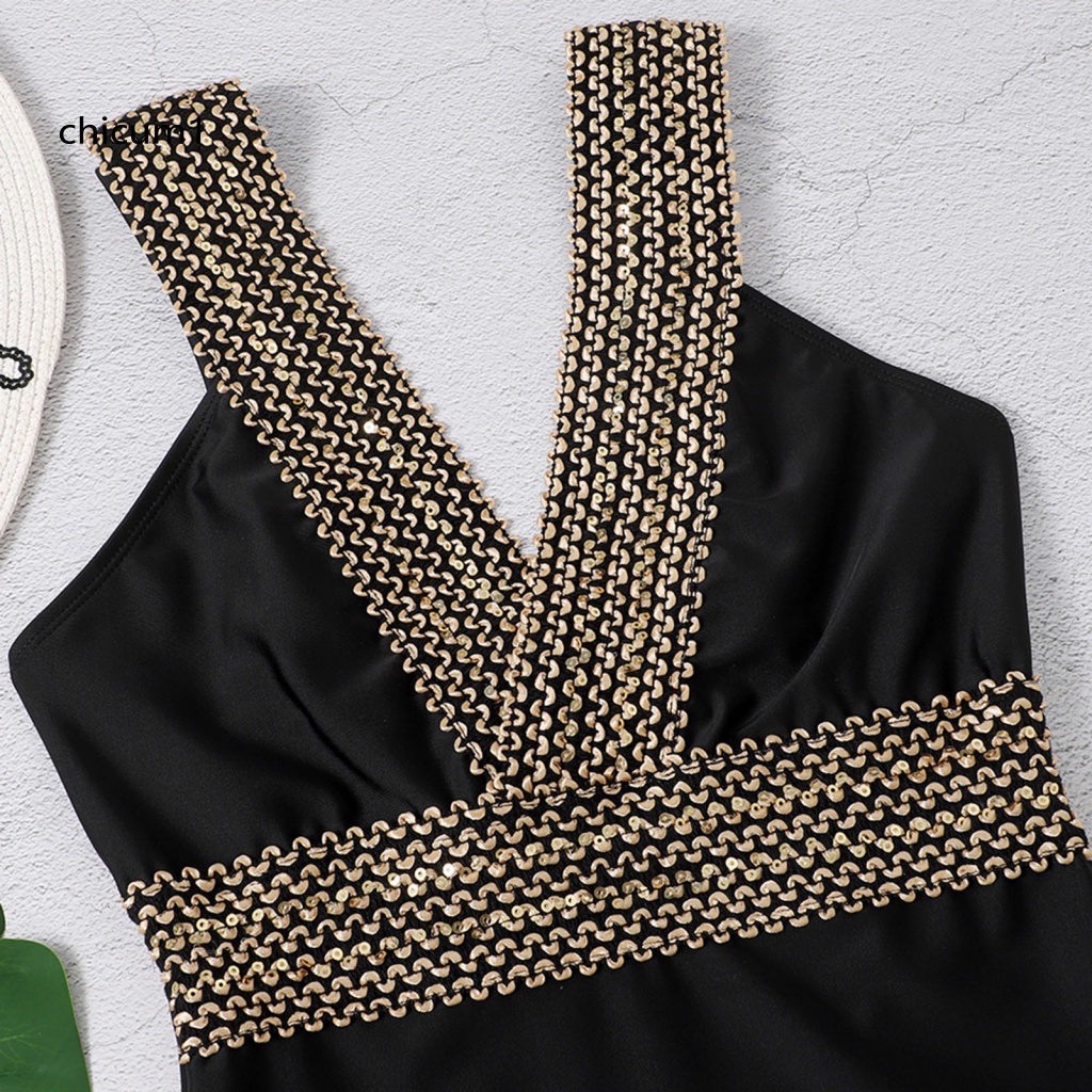 Đồ Bơi Một Mảnh Cổ Chữ V Khoét Sâu Hở Lưng Quyến Rũ Dành Cho Nữ