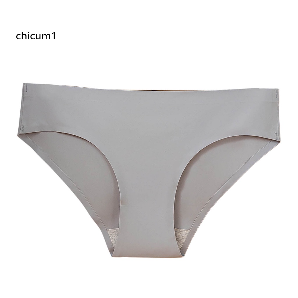 Quần Lót Lụa Lạnh Không Đường May Độ Co Giãn Cao Mịn Màng Đơn Giản Dành Cho Nữ