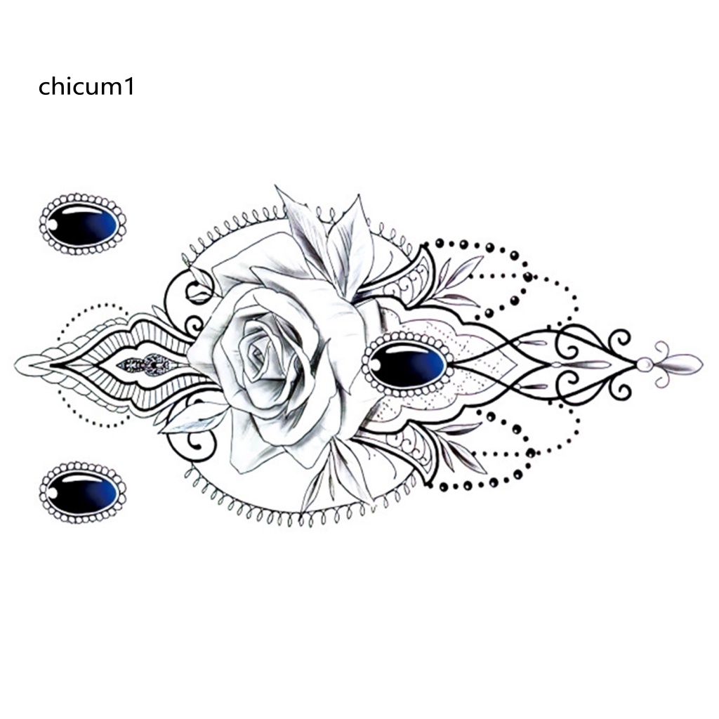 Hình Xăm Dán Tạm Thời Họa Tiết Hoa Nhiều Màu Sắc Chống Thấm Nước Dành Cho Nữ