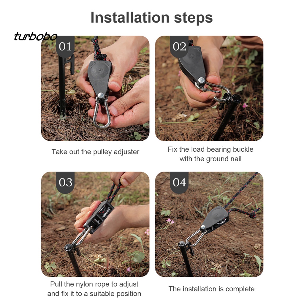 Ròng Rọc Treo Vật Dụng Ổn Định Sức Chứa Lớn Gọn Nhẹ Có Thể Điều Chỉnh Cho Cắm Trại