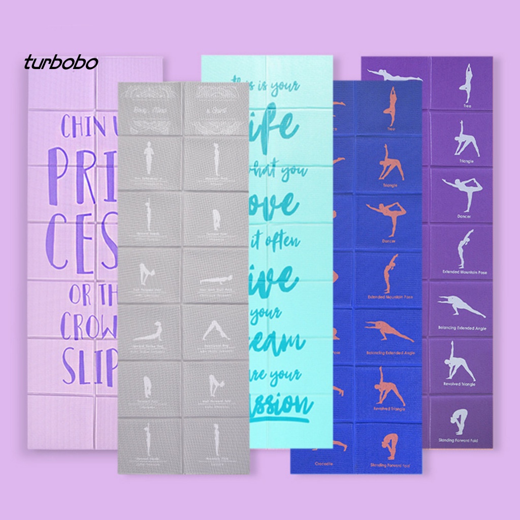 Thảm Tập Yoga Bằng PVC Dày Dặn Chống Trượt Hình Chữ Nhật Có Thể Gấp Gọn