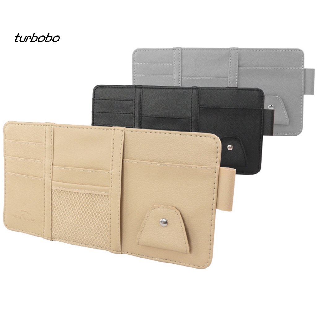 Ví Giả Da Đựng Thẻ Gắn Tấm Che Nắng Xe Hơi SUV Đa Năng Tiết Kiệm Không Gian