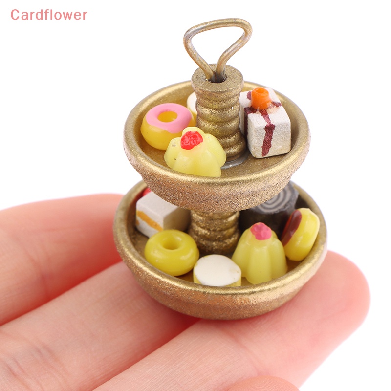 Khay Đựng Bánh Tráng Miệng Hai Tầng Trang Trí Nhà Búp Bê 1: 12 Mới