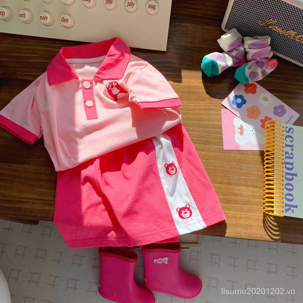 Bộ Đồ Thể Thao Áo Thun POLO Tay Ngắn Phối Quần Short Thời Trang Mùa Hè Cho Bé