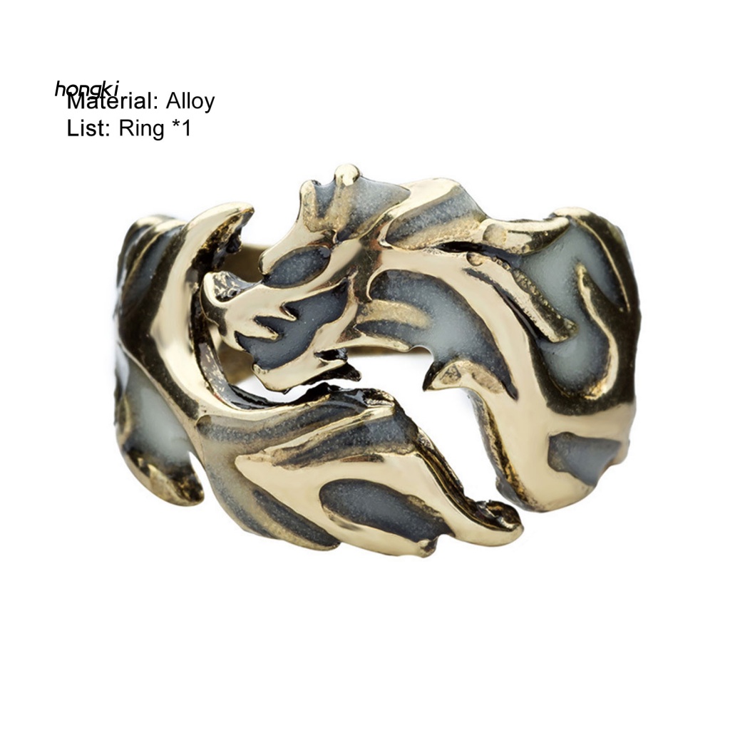 Nhẫn HìNh RồNg Dạ Quang Cá TíNh Cho Nam