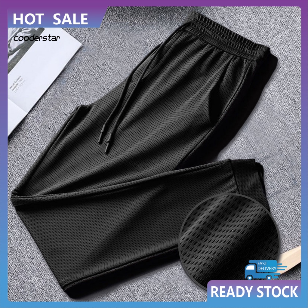 Quần Thể Thao Mùa Hè Bằng Lụa Lạnh Nhanh Khô Có Túi Và Dây Rút In Họa Tiết Lông Vũ Cho Nam