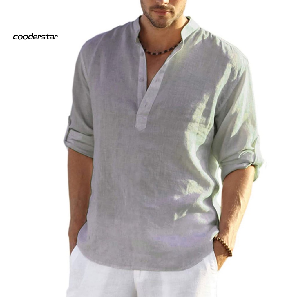 Áo nam Dài Tay Cổ Chữ V Màu Sắc Thanh Lịch