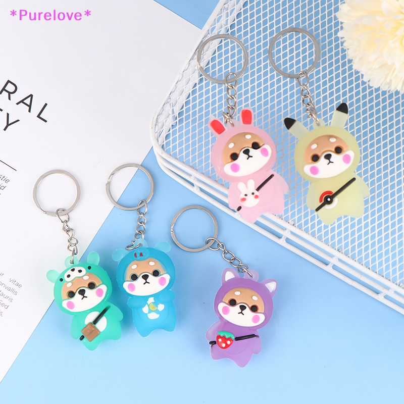 1 Móc Khóa Hình Búp Bê Hoạt Hình Phát Sáng Dễ Thương Mới