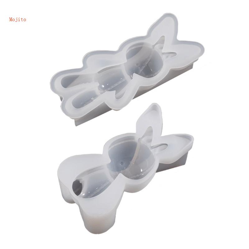 Khuôn Silicon Làm Mặt Vòng cổ Hình Thỏ 3D Dễ Thương DIY