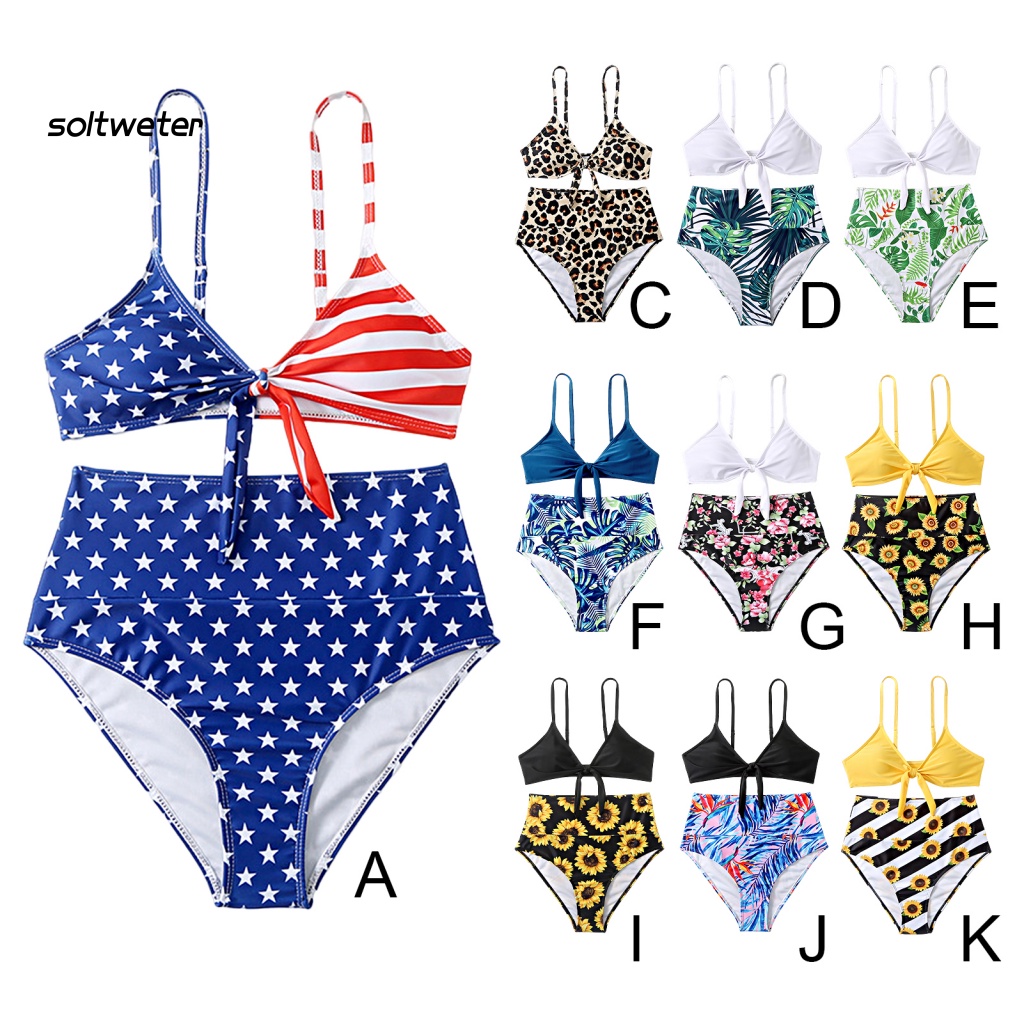 1 Bộ Đồ Bơi Hai Mảnh Có Đệm Nâng Ngực In Họa Tiết Da Báo Dành Cho Nữ