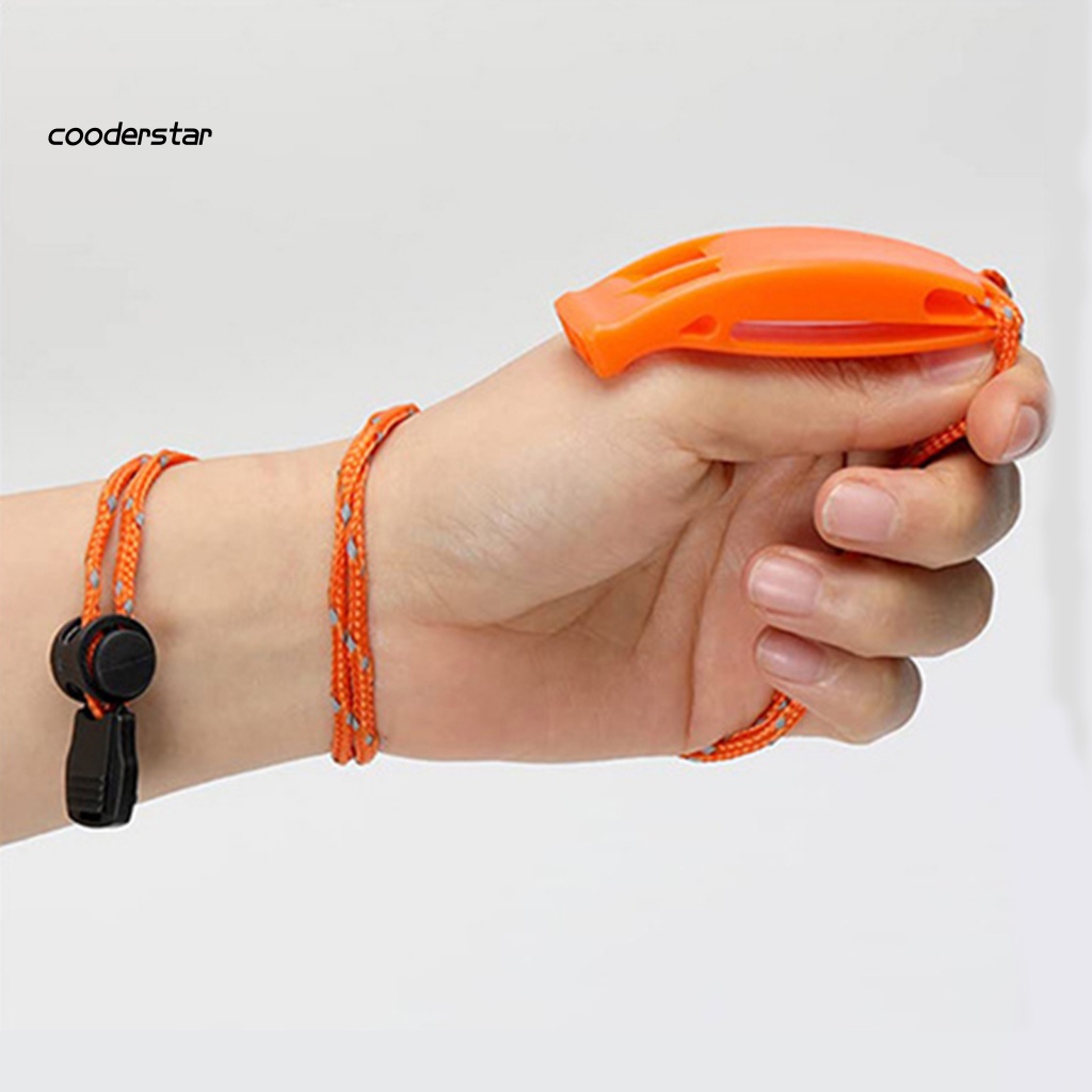 Set 6 Còi Thổi Khẩn Cấp Có Dây Đeo Thiết Kế Cong Di Động An Toàn Cho Hoạt Động Ngoài Trời