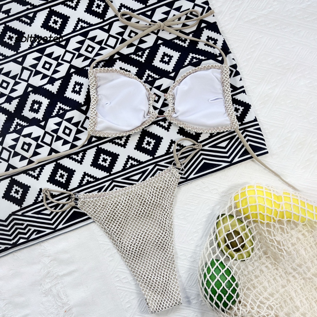 1 Bộ Đồ Bơi Bikini Bằng Nylon Nhanh Khô Quyến Rũ Cho Nữ