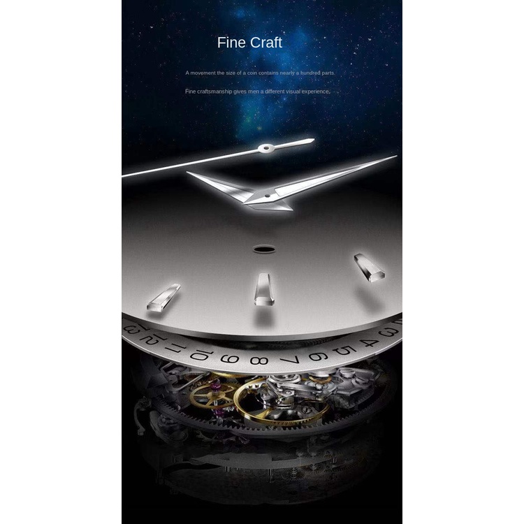 Đồng Hồ Cơ Tự Động Chống Thấm Nước Dạ Quang Cao Cấp Dành Cho Nam