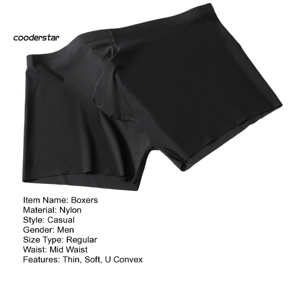 Quần Lót Boxer Không Đường May Màu Sắc Đơn Giản Cho Nam