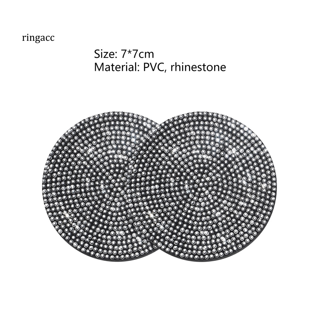 Rga Đế Lót Ly Hình Tròn Đính Đá Chống Trầy Chịu Nhiệt Dùng Hàng Ngày Cho Xe Hơi