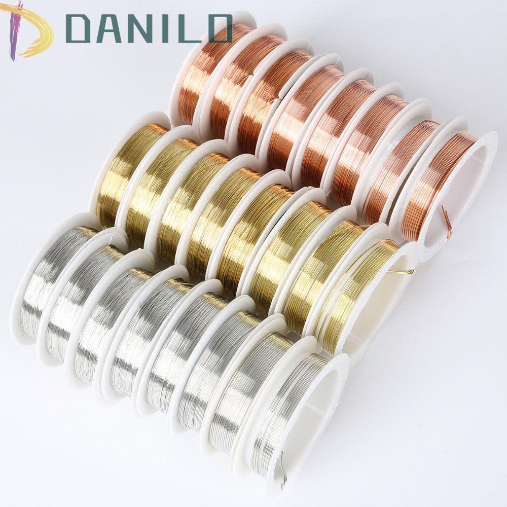 DANILO Cuộn Dây Đồng 0.2 / 0.25 / 0.3 / 0.4 / 0.5 / 0.6 / 0.8 / 1mm Tự Làm Đồ Trang Sức Tiện Lợi