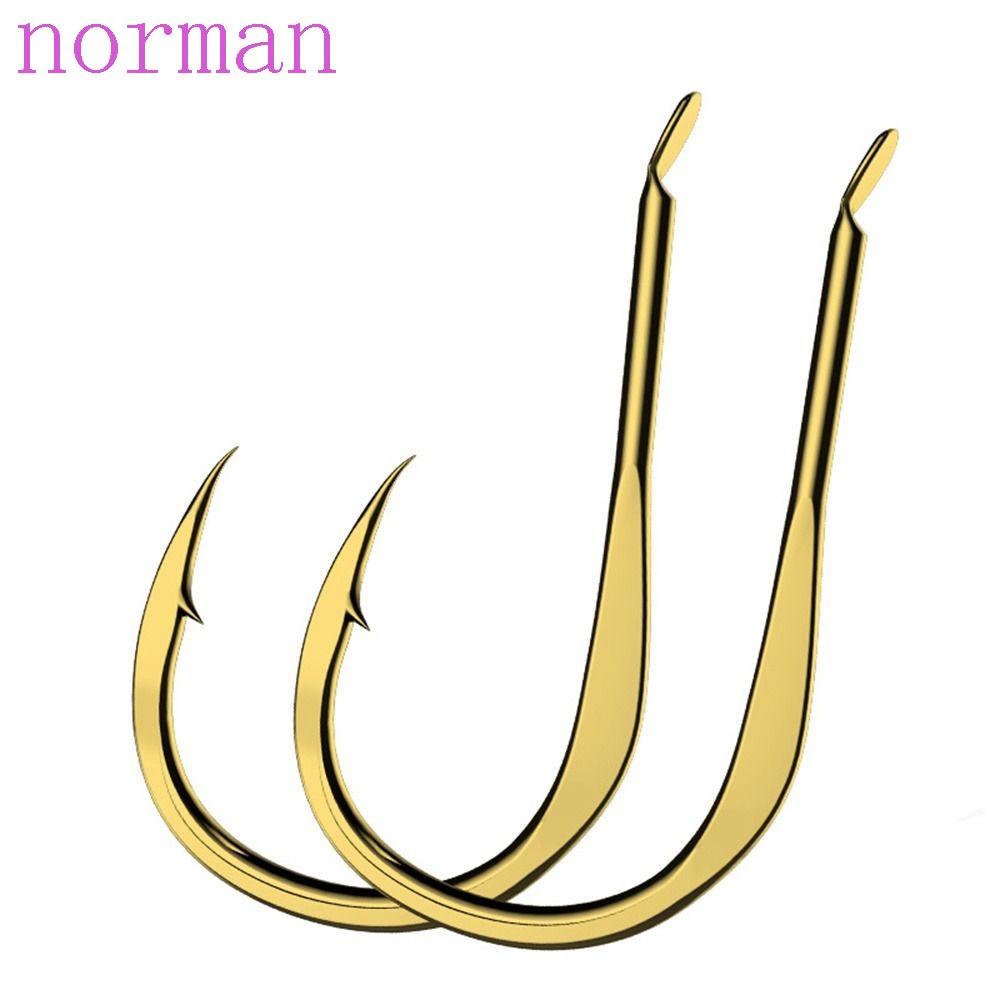 NORMAN Bộ 20 Móc Câu Cá Màu Vàng Kim Chất Lượng Cao
