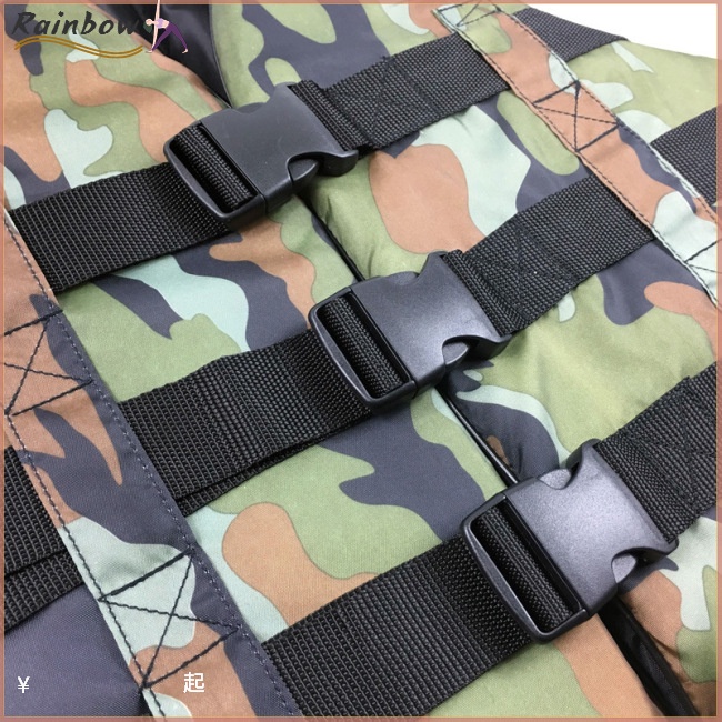 [COD] Áo Phao Cứu Sinh Họa Tiết Rằn Ri Trọng Lượng Nhẹ Có Thể Điều Chỉnh Và Gấp Lại Đ