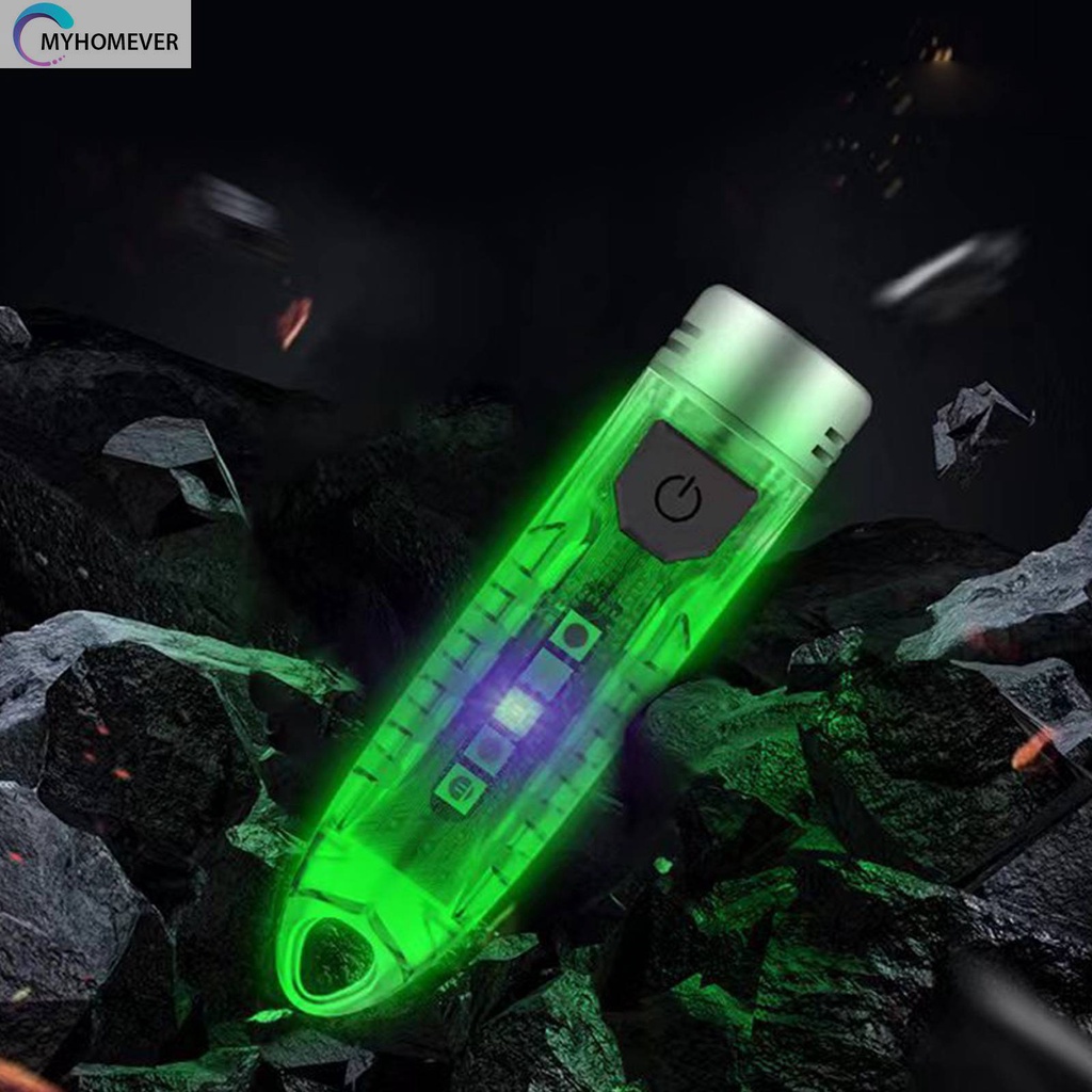 Móc Khóa Đèn Pin Mini USB Loại C Phát Hiện Tia UV