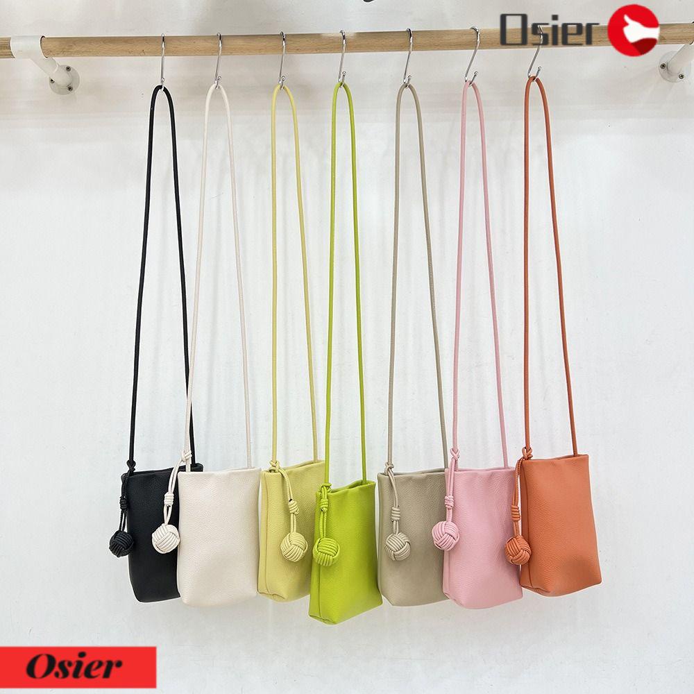 OSIER1 Túi Da Pu Đeo Chéo Đựng Tiền Xu Thiết Kế Đơn Giản