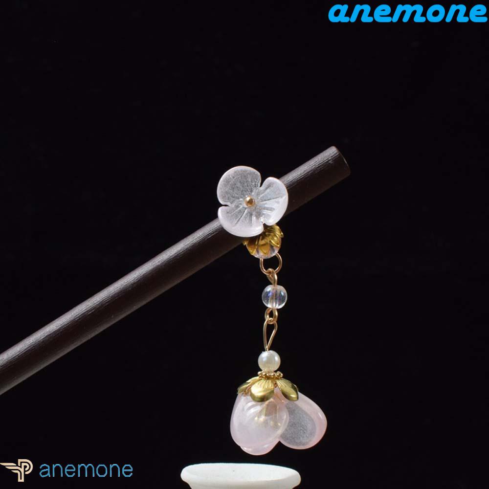 ANEMONE Trâm Cài Tóc Đính Hoa Tua Rua Phong Cách Cổ Điển Cho Nữ