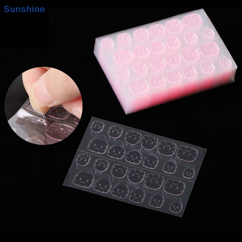 Set 240 Móng Tay Giả Trong Suốt Siêu Mỏng Tự Dính Hai Mặt Tiện Dụng